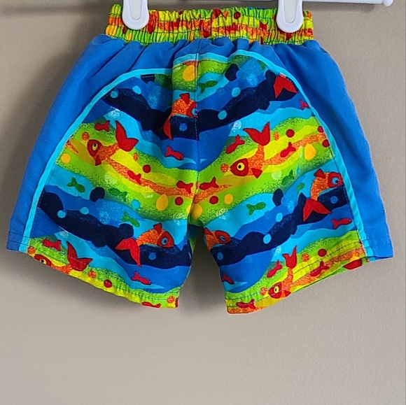 Brightly colored swim trunks with built in swim diaper - Picture 2 of 3